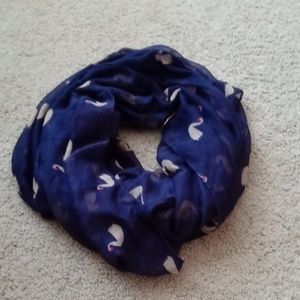Navy Swan Infinity Scarf